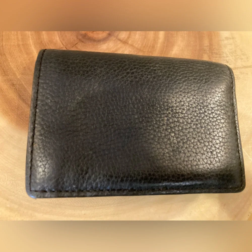 MICHAEL KORS Black Wallet Window‎ ID Credit Cards Slots Bi Fold JET SET